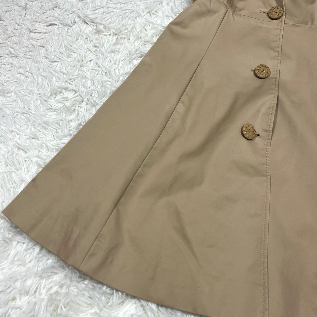 極美品✨TOCCA トレンチコート ミディロング リボンベルトAライン ベージュ