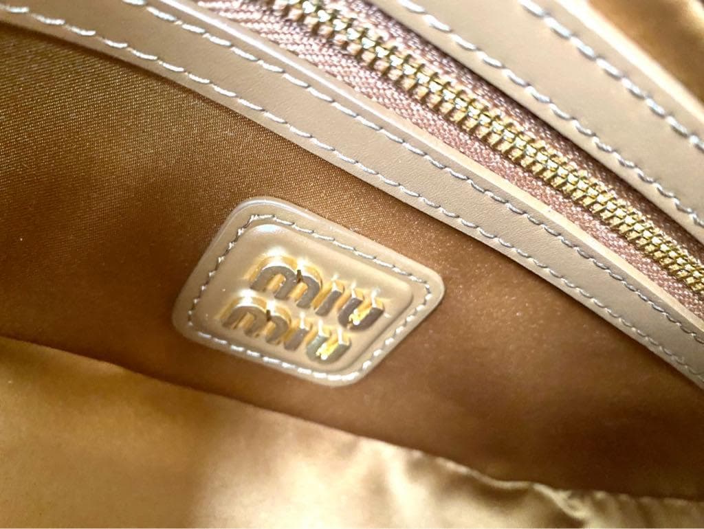 Miu Miu レザーボーリングバッグ キャラメルブラウン 2WAY