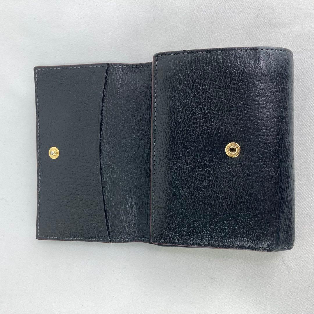 【美品】Vivienne Westwood 三つ折り財布　ブラック　オーブロゴ