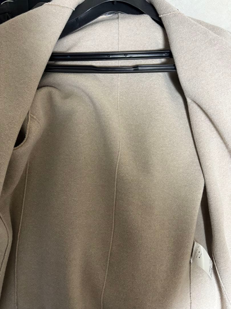 Settefili Cashmere ウール&カシミアニットジャケット ベージュ
