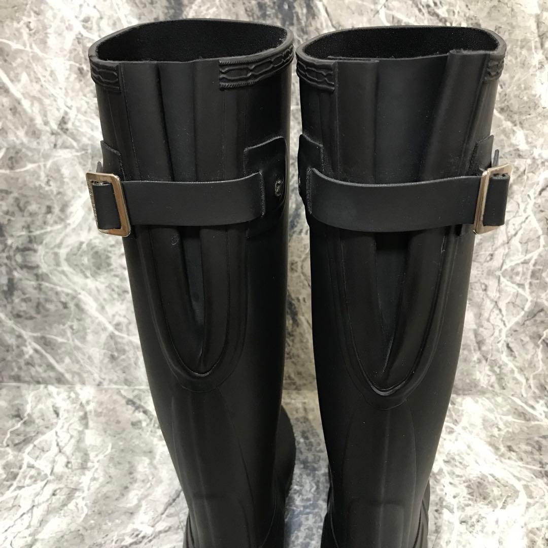 ✨未使用級✨　HUNTER　レインブーツ　長靴　黒　23㎝　WFT1001RMA