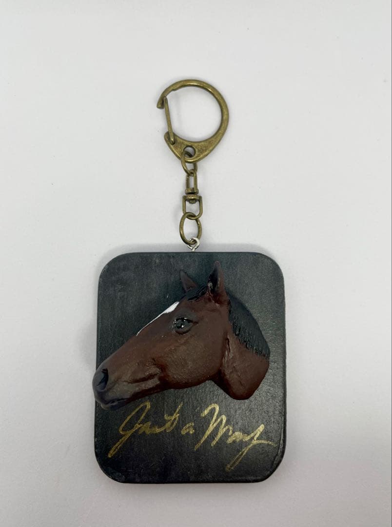 【競馬】ジャスタウェイ・壁掛けオブジェ&キーホルダーセット《リクエスト品》