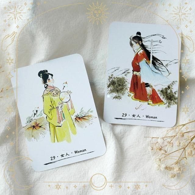 【正規品ルノルマンカード】美麗水彩画✨水滸伝の元である江湖の世界観を描いたデッキ