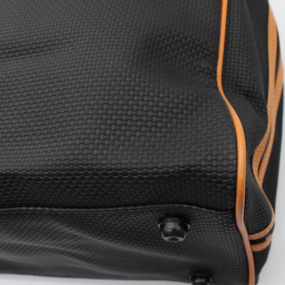 【良品】Yves Saint Laurent ボストンバッグ PVC レザー