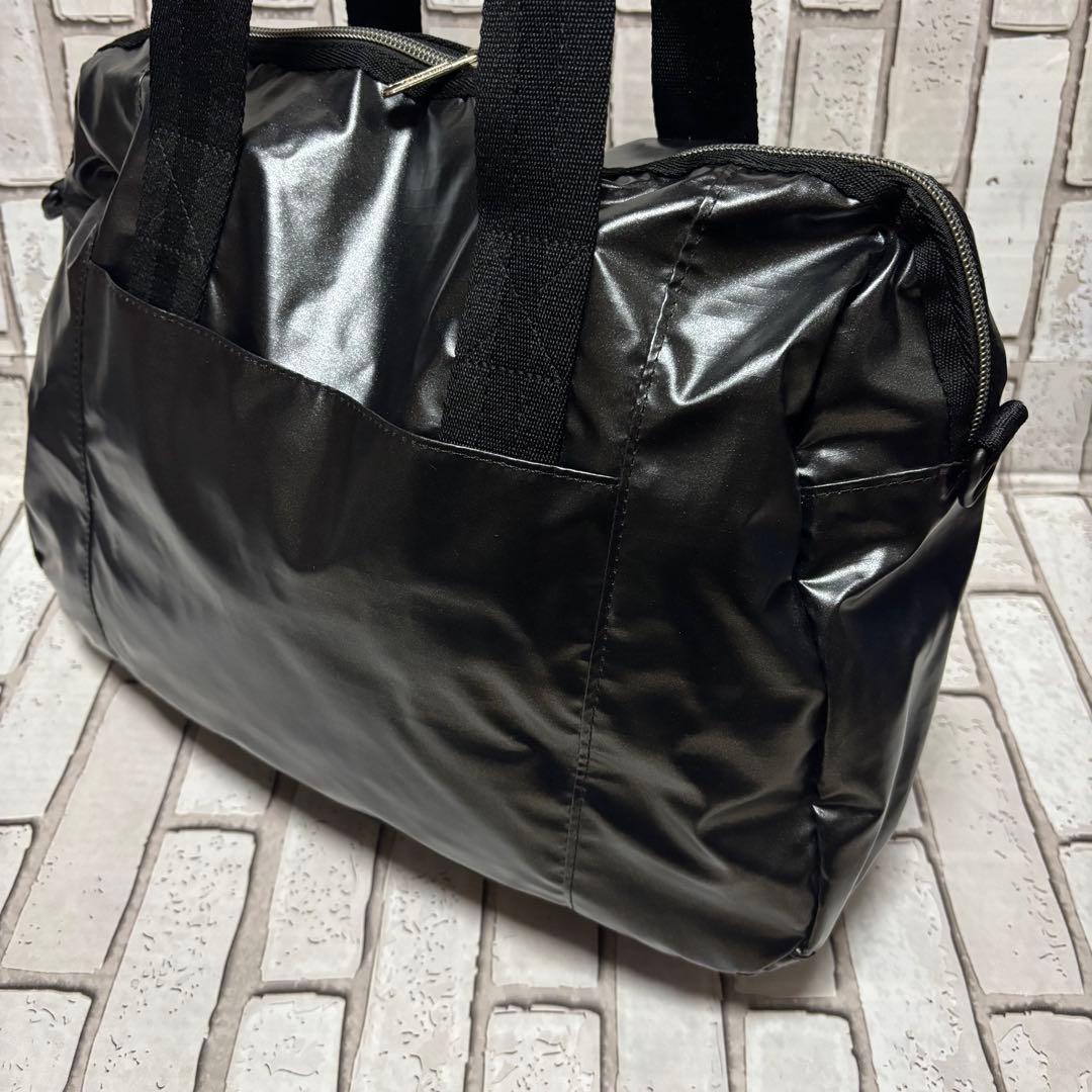美品 レスポートサック ミニボストン 2way ショルダー ナイロン 黒色