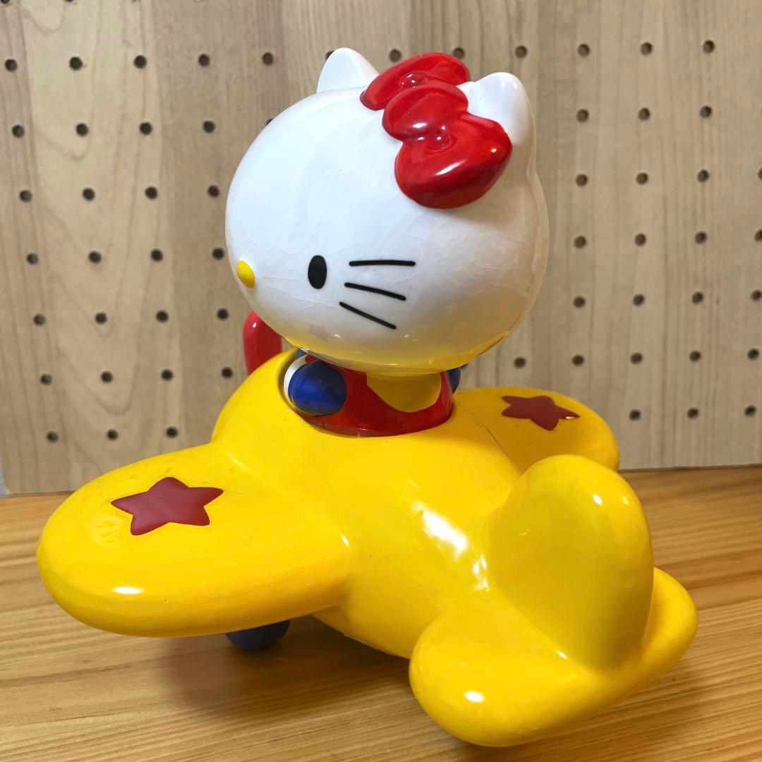 ⭐️キティ　【1976年製◉飛行機◉陶器製　貯金箱】⭐️
