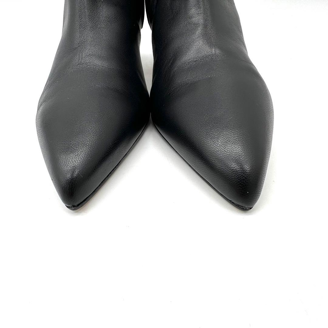 〈美品〉FABIO RUSCONI 【24.5】ポインテッドトウプレーンブーツ