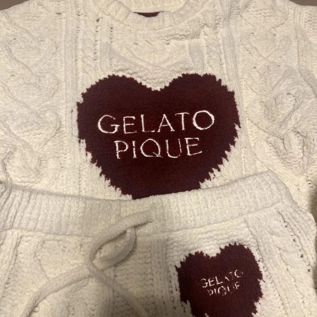 GELATO PIQUE バレンタイン ハートアランプルオーバー セットアップ