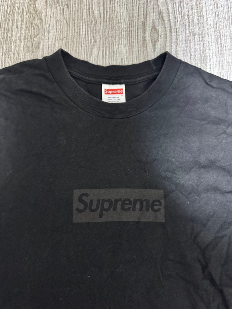 Supreme Tonal Box Logo Tee ブラック Lサイズ