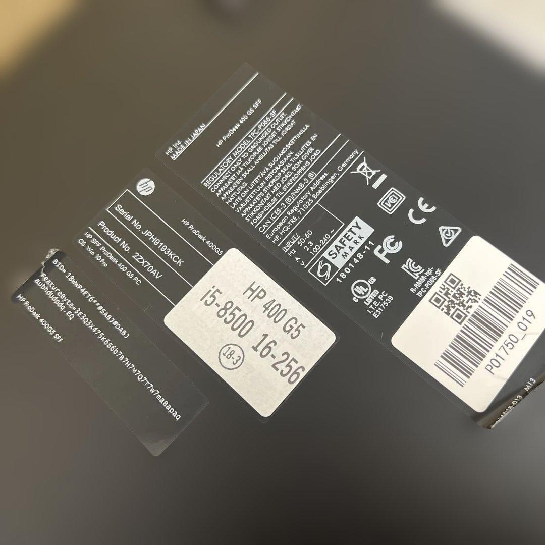 Windowsデスクトップ 603034 HP ProDesk 400G5 CPUCore i5-8500