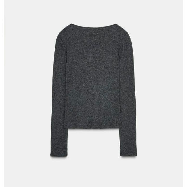 ZARA コンビネーションレーストップジャケット L カーボン 完売品