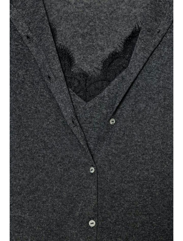 ZARA コンビネーションレーストップジャケット L カーボン 完売品