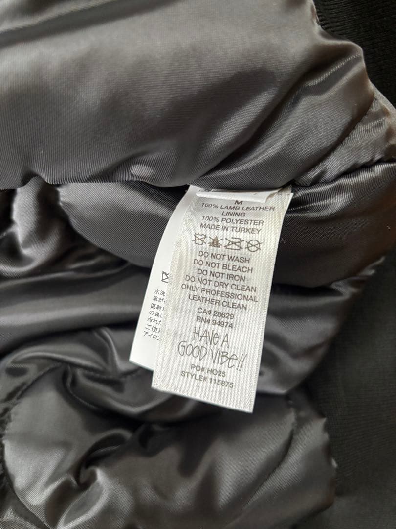 STUSSY LEATHER BUILT BOMBER レザージャケット