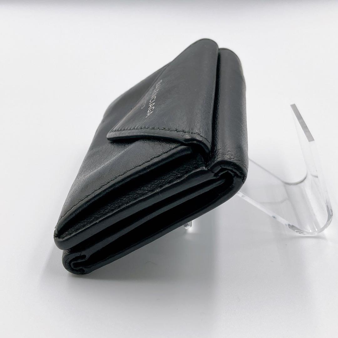 【正規品】 BALENCIAGA バレンシアガ ペーパー ミニ ウォレット BK