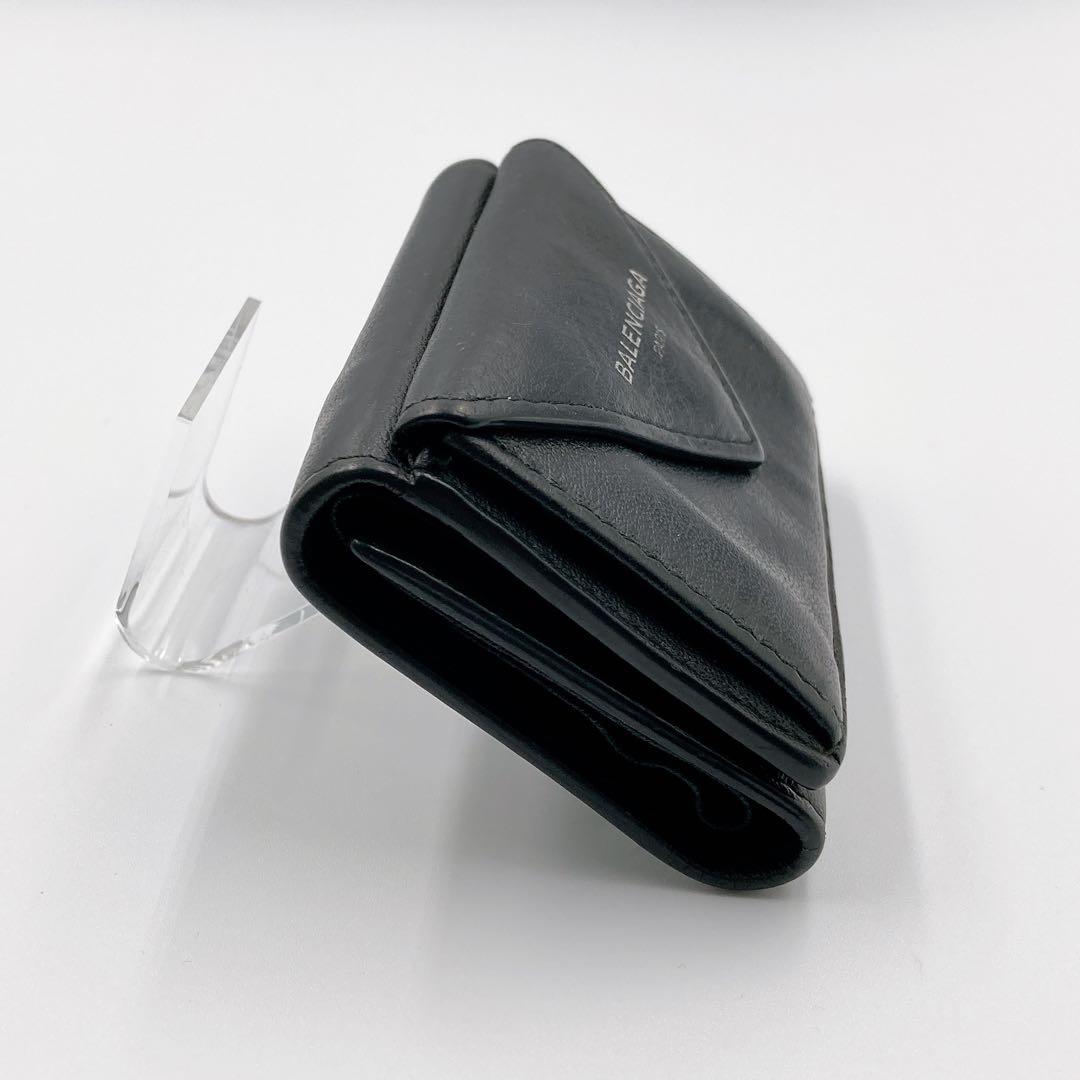 【正規品】 BALENCIAGA バレンシアガ ペーパー ミニ ウォレット BK