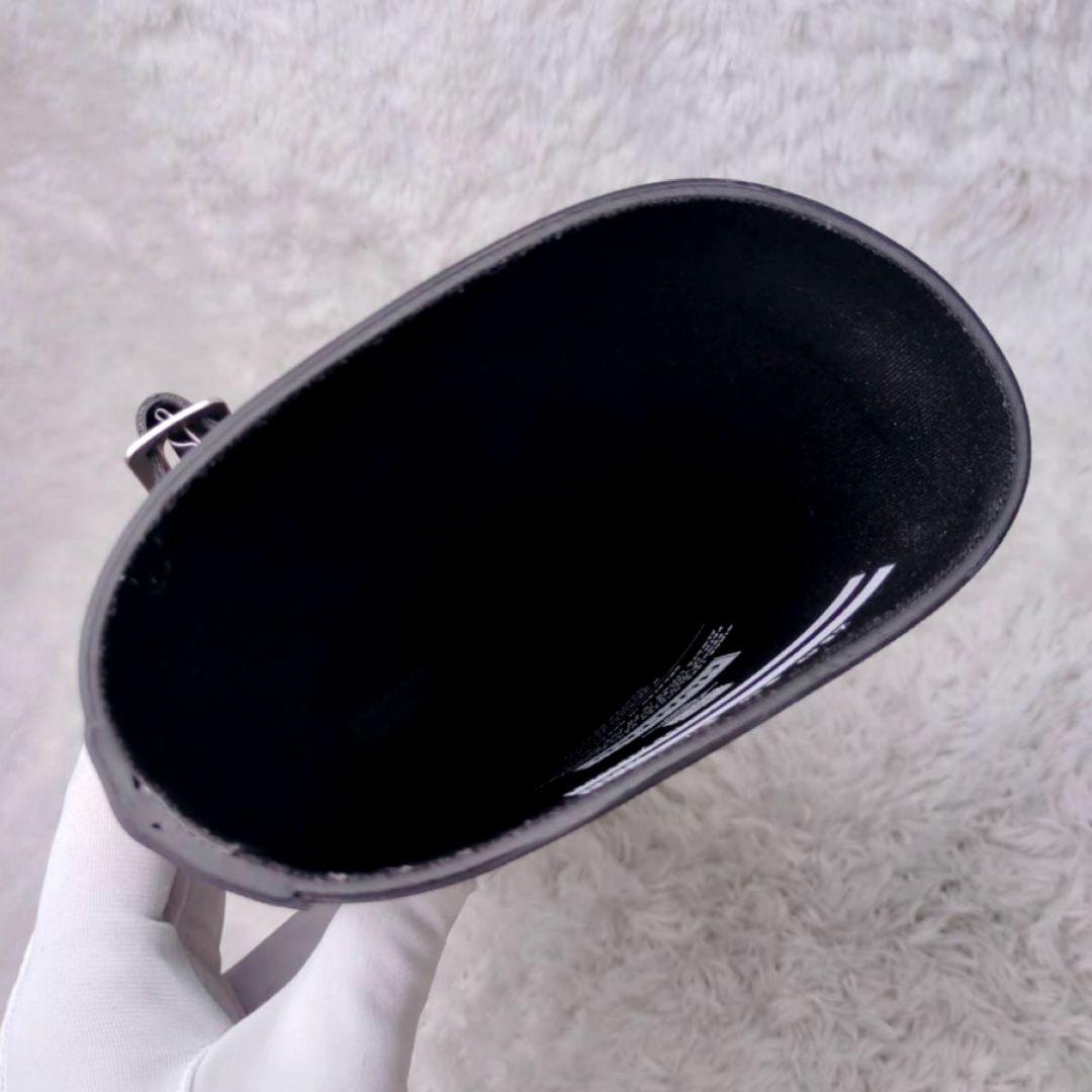 【極美品】HUNTER 黒 長靴 バックル付き　ロングレインブーツ UK4