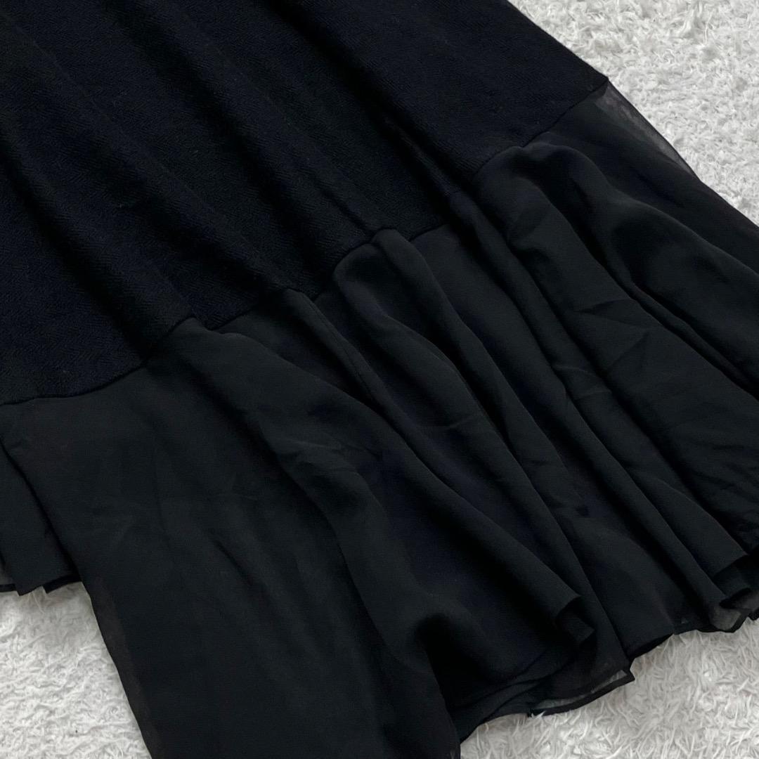 美品✨トリココムデギャルソン 巻きスカート 変形 アシンメトリー 切り替え 黒