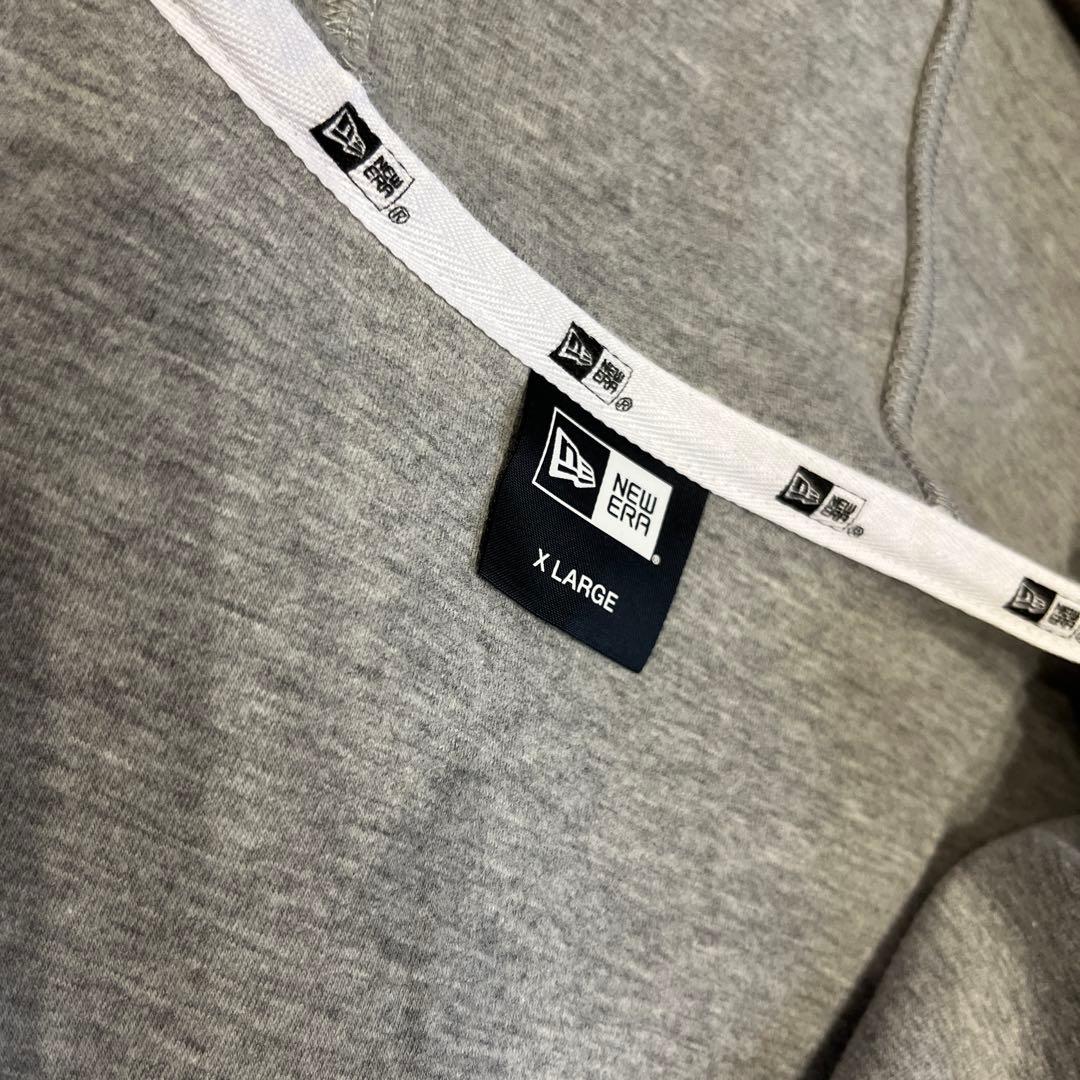 NEW ERA ニューエラゴルフ スリーブ ロゴ フルジップ パーカーグレーXL