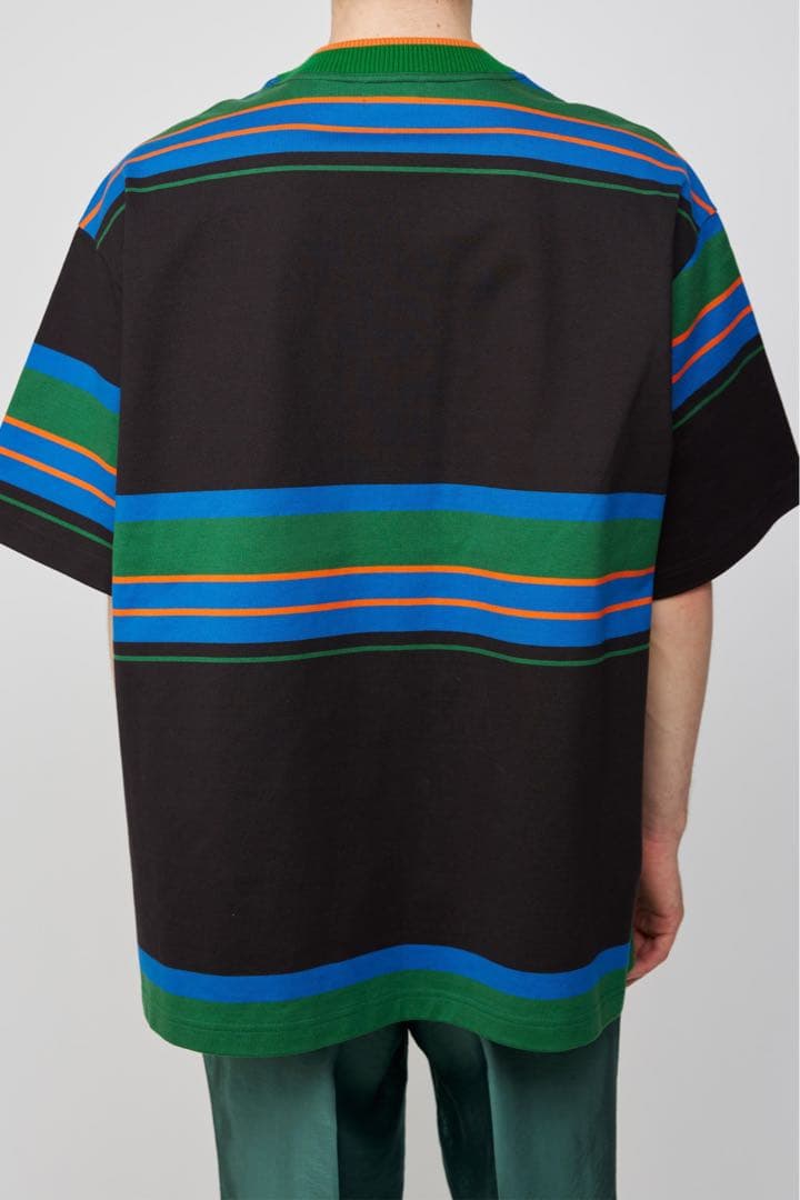 kolor 23SS 23SCM-T04203 ボーダーTシャツ 黒 3
