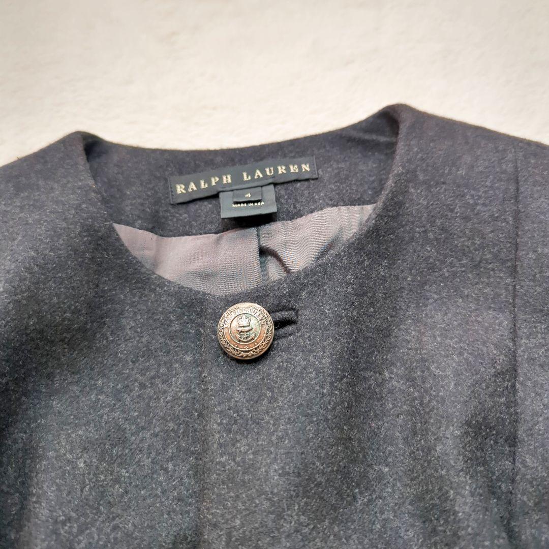 RALPHLAUREN ラルフローレン ダークグレー ロングコート S