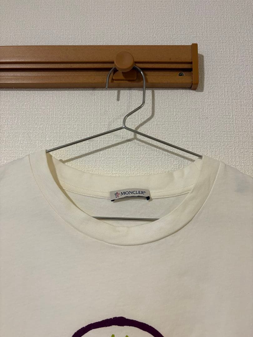 MONCLER ロゴ 半袖　Tシャツ アイボリー　14 160cm相当　希少