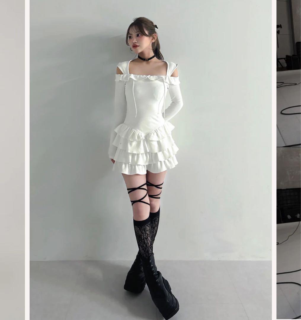 新品未開封 ダーリッチ レースハイソックス 黒 ブラック F Darich