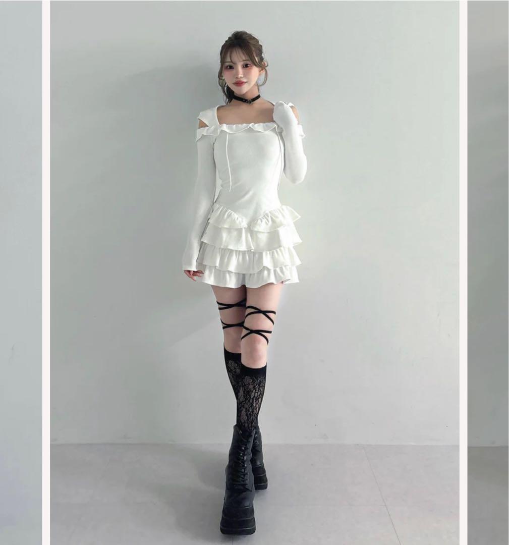 新品未開封 ダーリッチ レースハイソックス 黒 ブラック F Darich