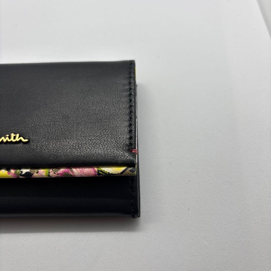 えりぷー 　Paul Smith 名刺入れ 黒 フラワー
