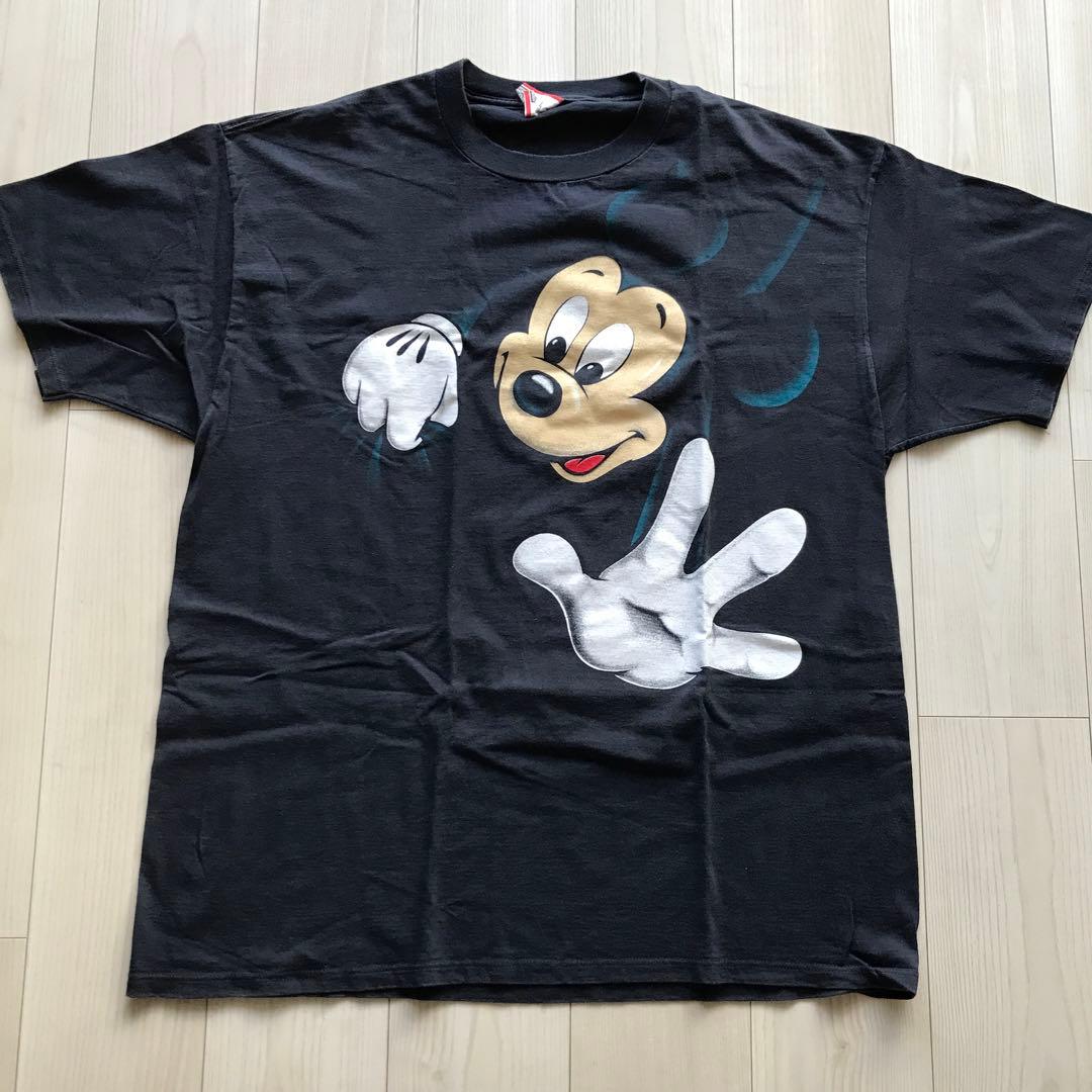 001 ミッキー mickey 90年代ヴィンテージ 突き抜け Tシャツ