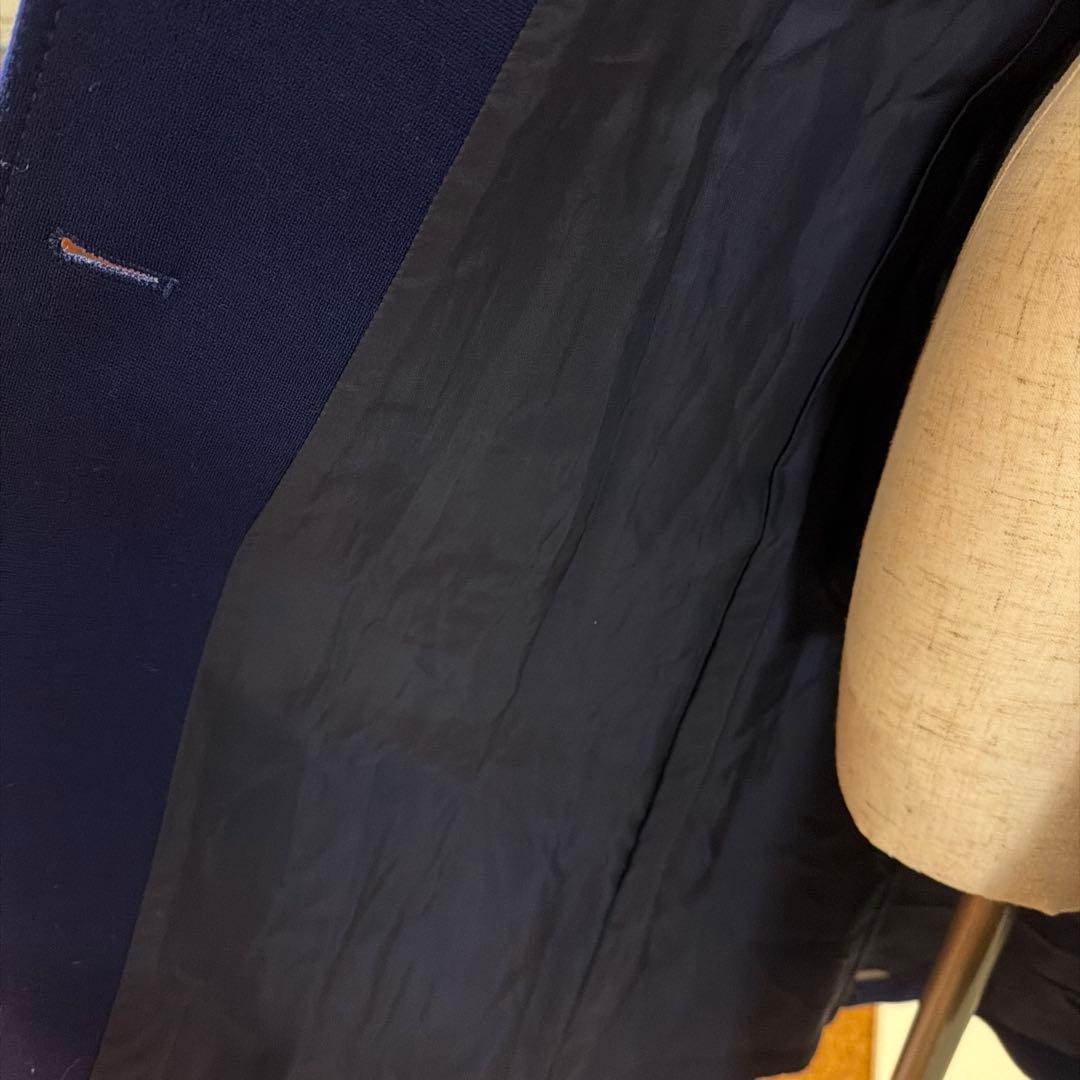 【8万円】vintage 高級ステッチブルーデザイン　コート