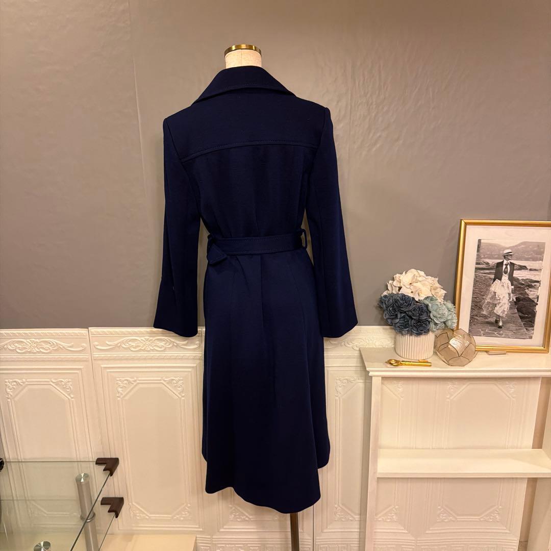 【8万円】vintage 高級ステッチブルーデザイン　コート