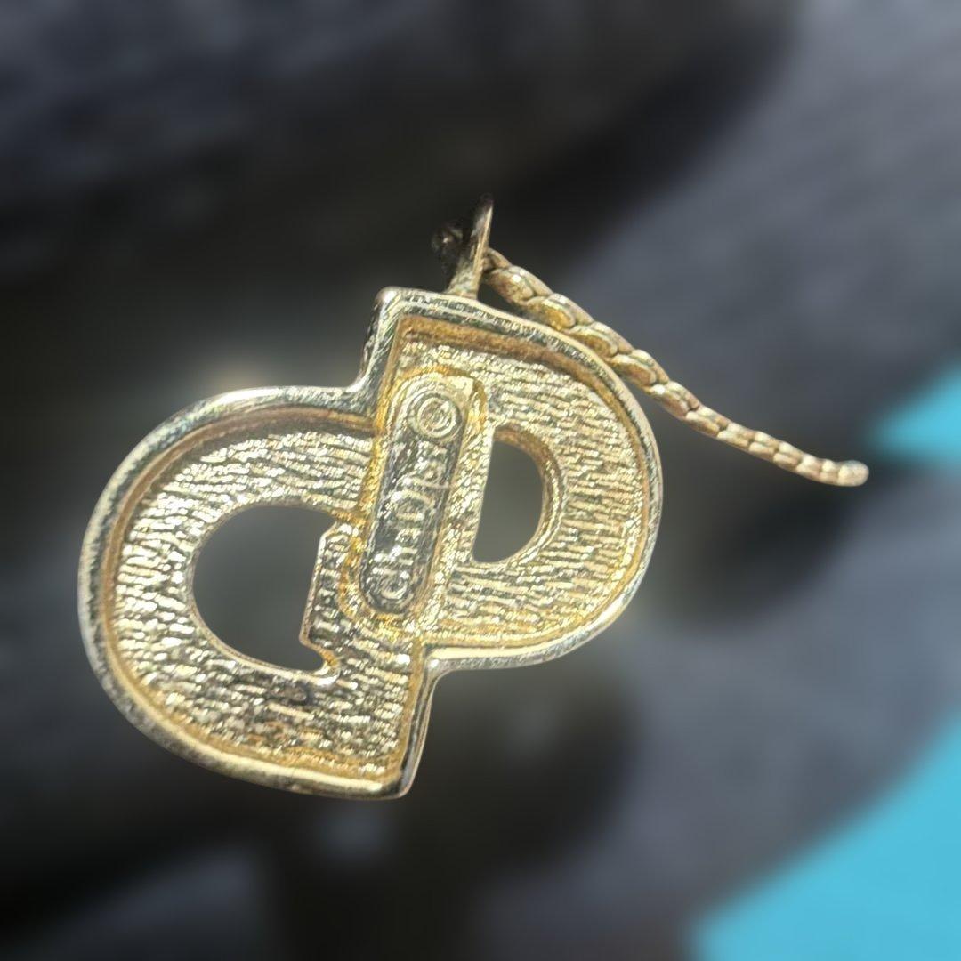 極美品✨ Christian Dior ディオール　CDロゴ　ネックレス　金