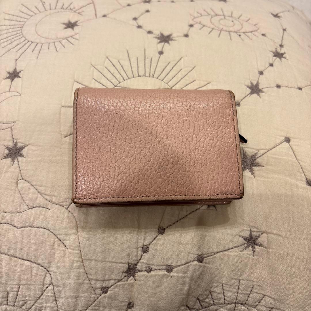 Gucci GG マーモント ピンクレザー二つ折り財布