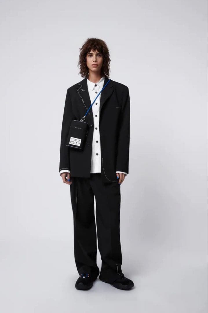 ader error x ZARA コラボ ダークグレー テーラードジャケット