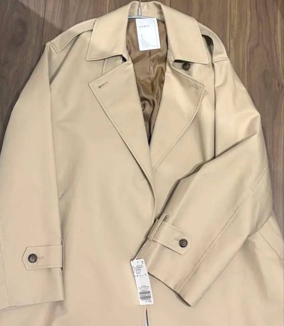 コットンダブルクロスハーフコート　ベージュ 38 トレンチコート　完売