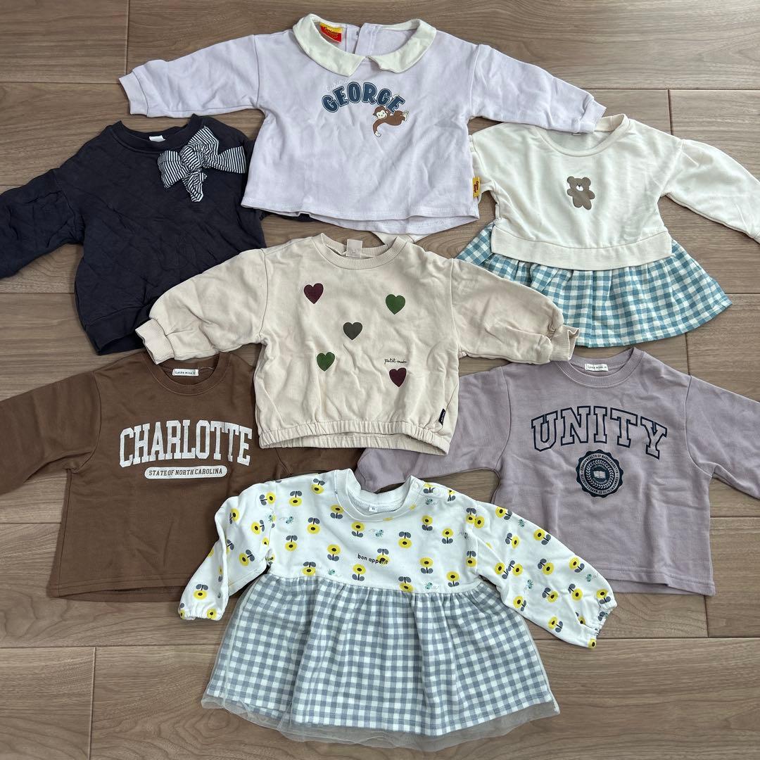 【まとめ売り、おまけあり】保育園着　女の子　46点　95〜100cm