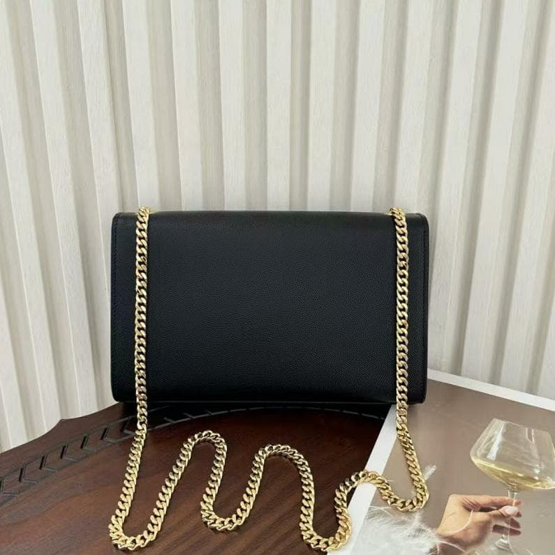 YSL ブラック キルティング ショルダーバッグ~~~