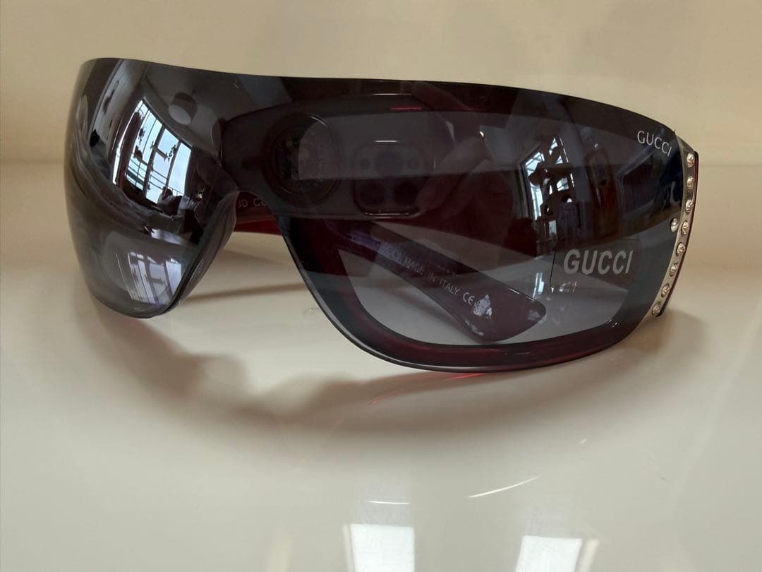 GUCCI サングラス GG9058 C004 シールド型 ケース・クロス付き