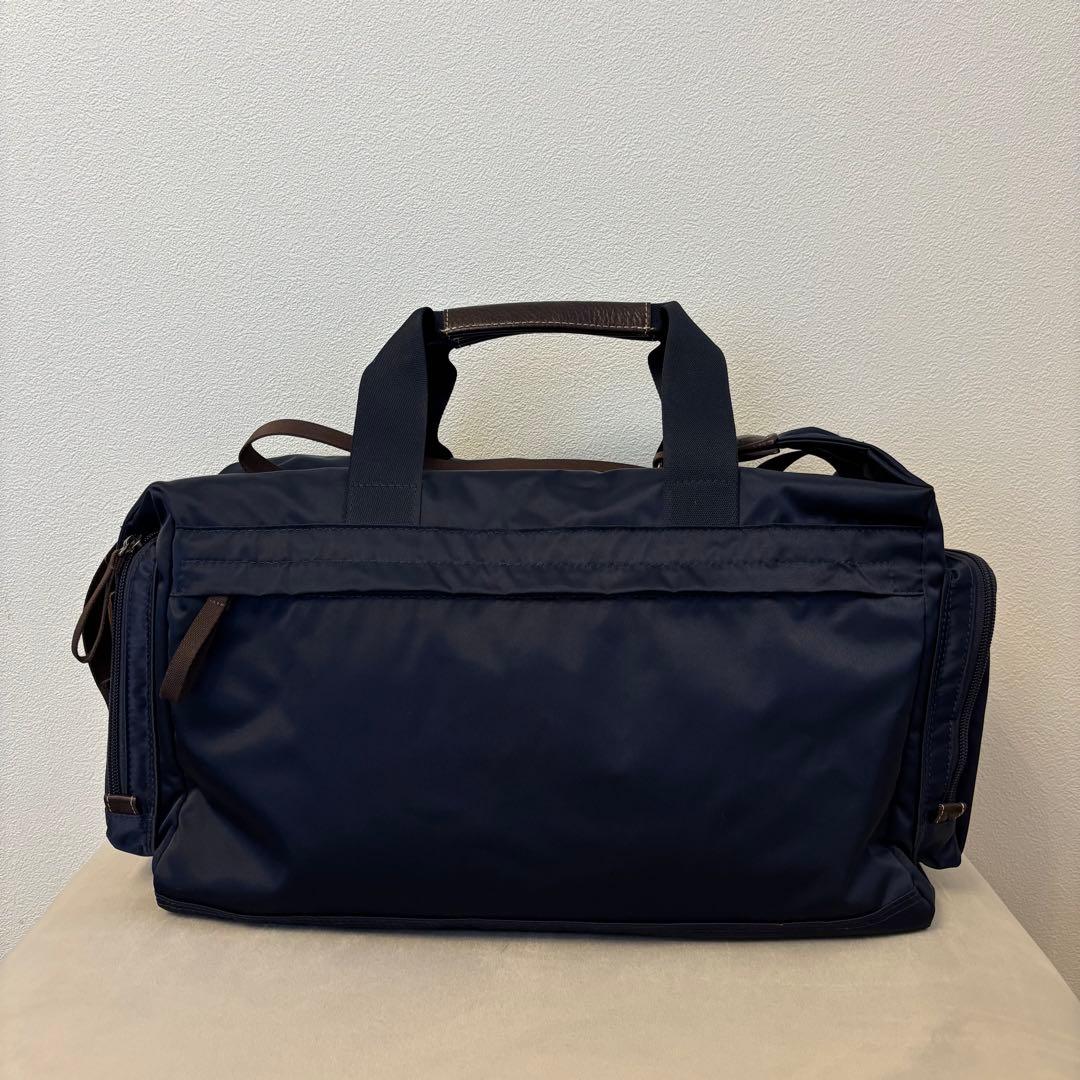 未使用級☆2way PORTER 吉田カバン ダッフルバッグネイビー紺革レザー