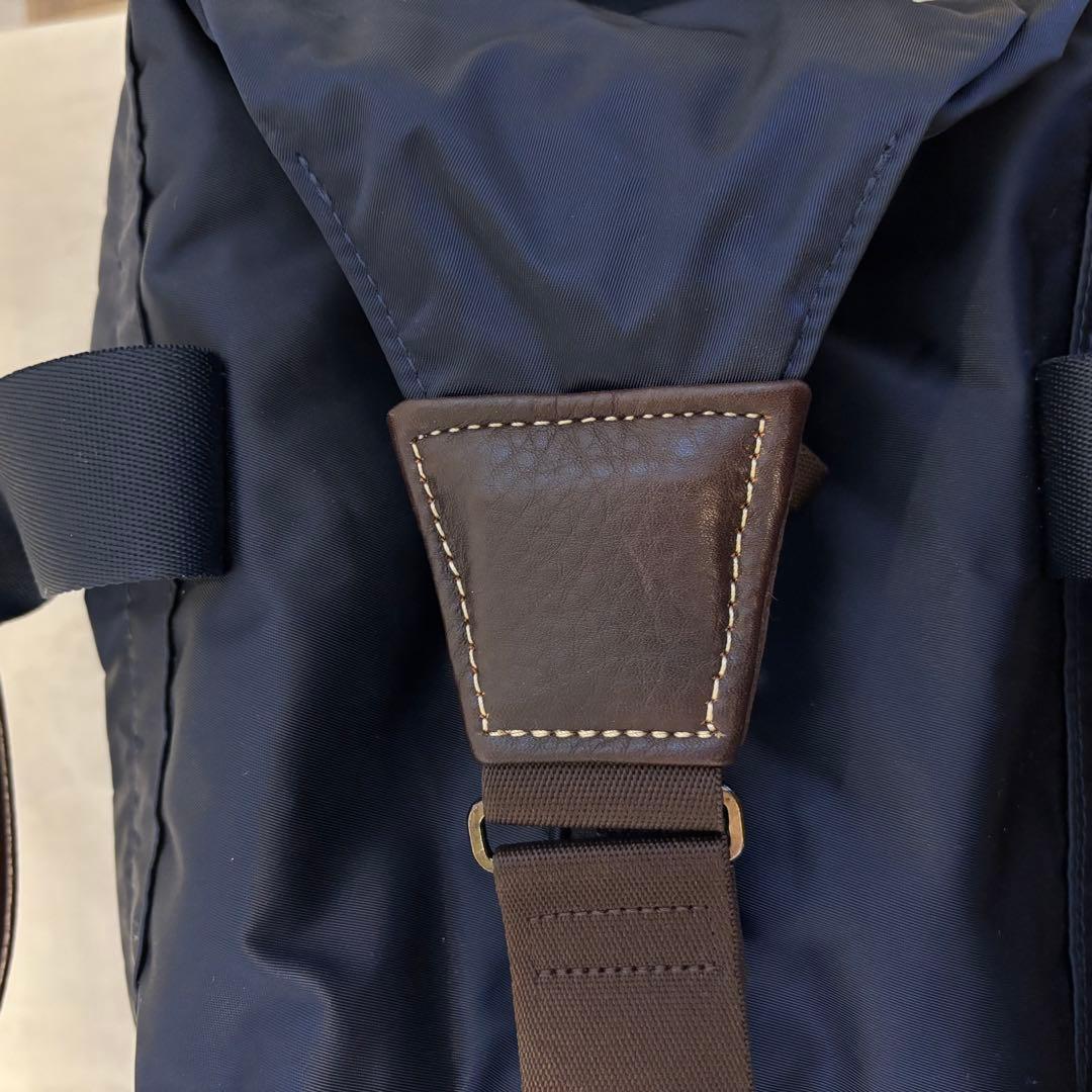 未使用級☆2way PORTER 吉田カバン ダッフルバッグネイビー紺革レザー