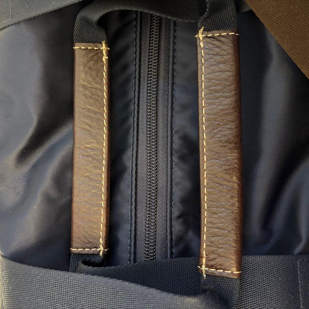 未使用級☆2way PORTER 吉田カバン ダッフルバッグネイビー紺革レザー