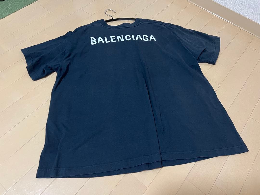た*か様 限定セールオークション　バレンシアガ　tシャツ オーバーサイズ　ネイビ