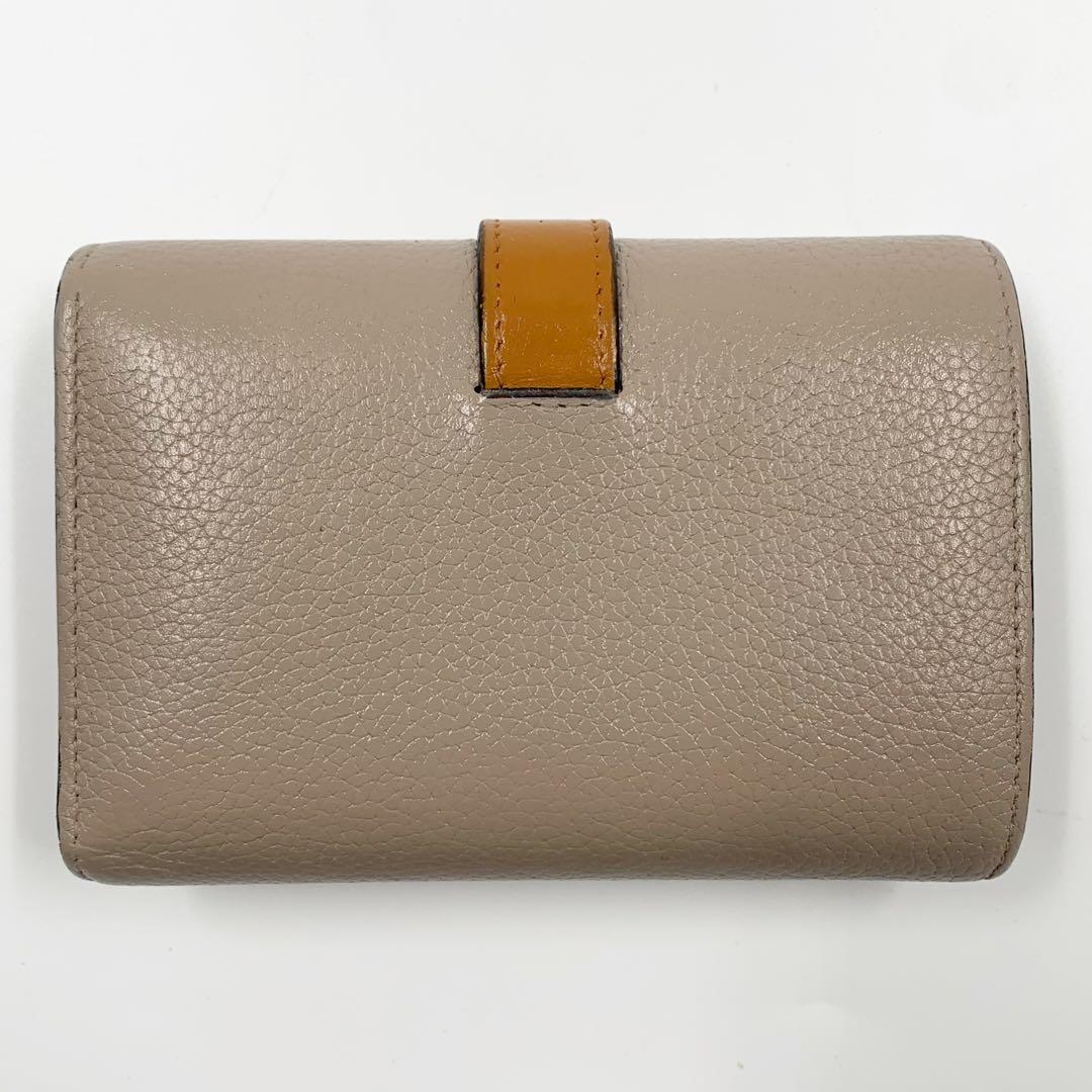 【✨美品✨】ロエベ 三つ折り財布 バーティカルウォレット アナグラム ベージュ