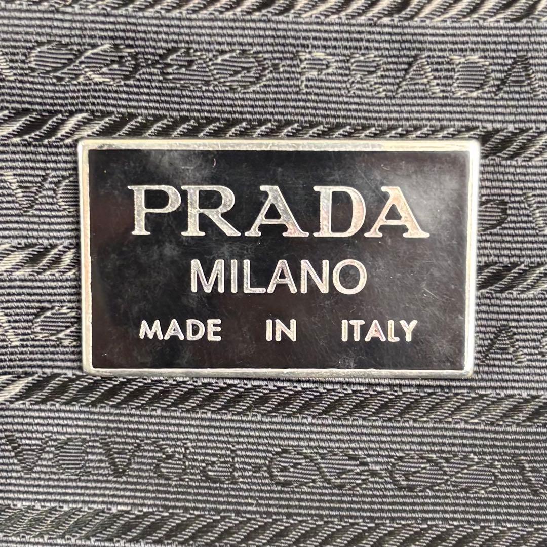極美品 PRADA プラダ ボストンバッグ ナイロン×サフィアーノレザー