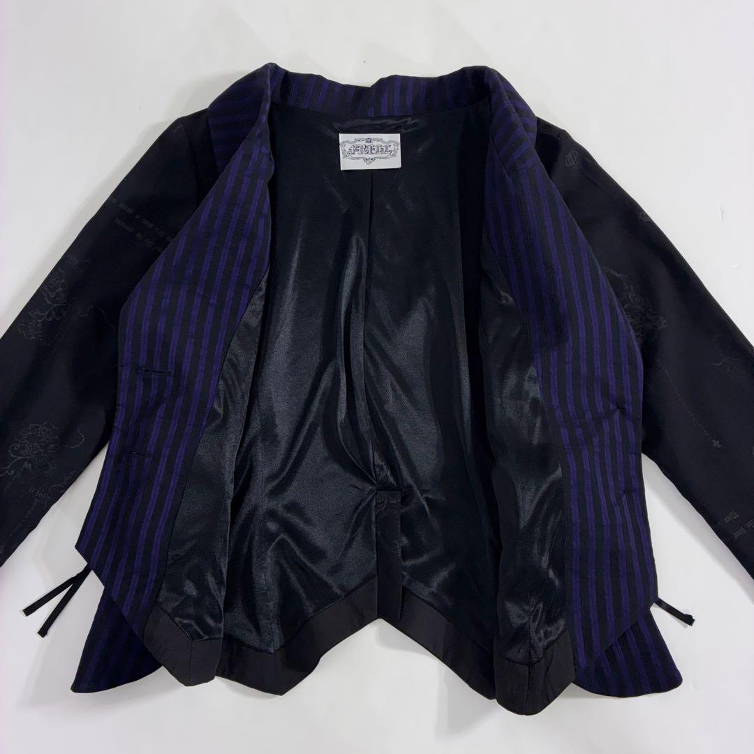 【希少美品】00s h.NAOTO FRILL ジャケット ストライプ y2k