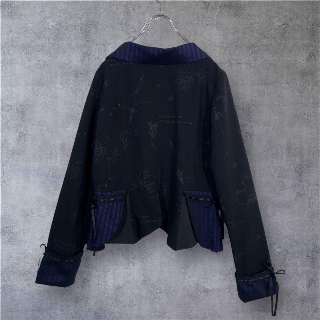 【希少美品】00s h.NAOTO FRILL ジャケット ストライプ y2k