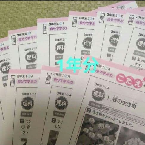 こたえ・手引きシート　理科　3年