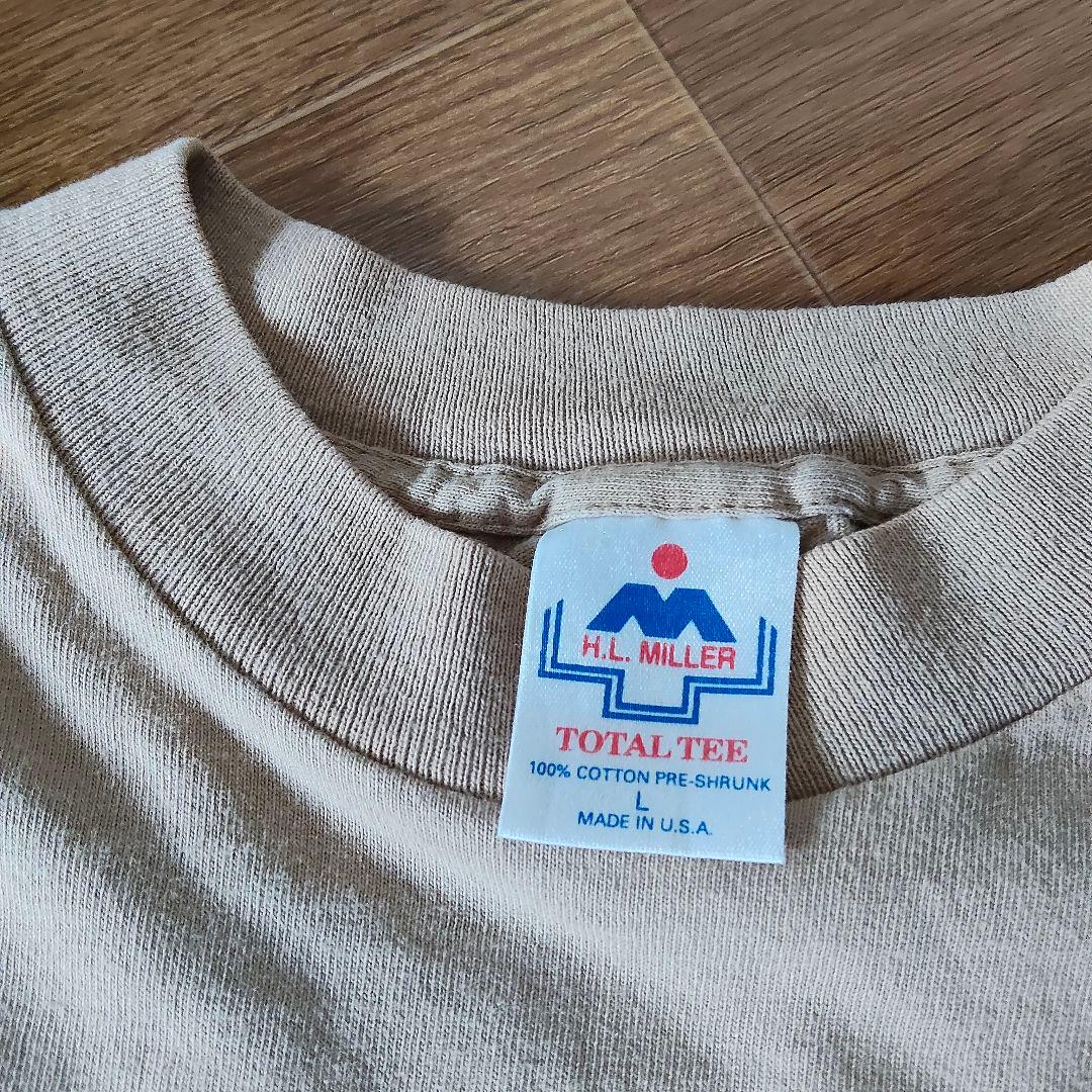 usa製 90s H.L.MILLER キリスト 宗教Tシャツ ベージュ　レア