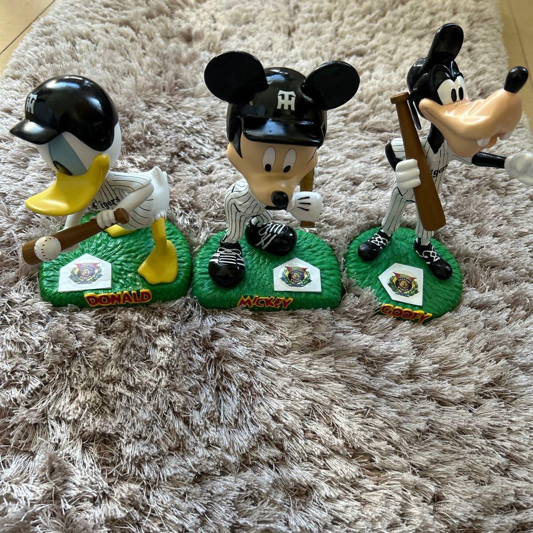 【お値下げ】激レア！2003年阪神タイガース優勝版　ディズニーボブルヘッド3体