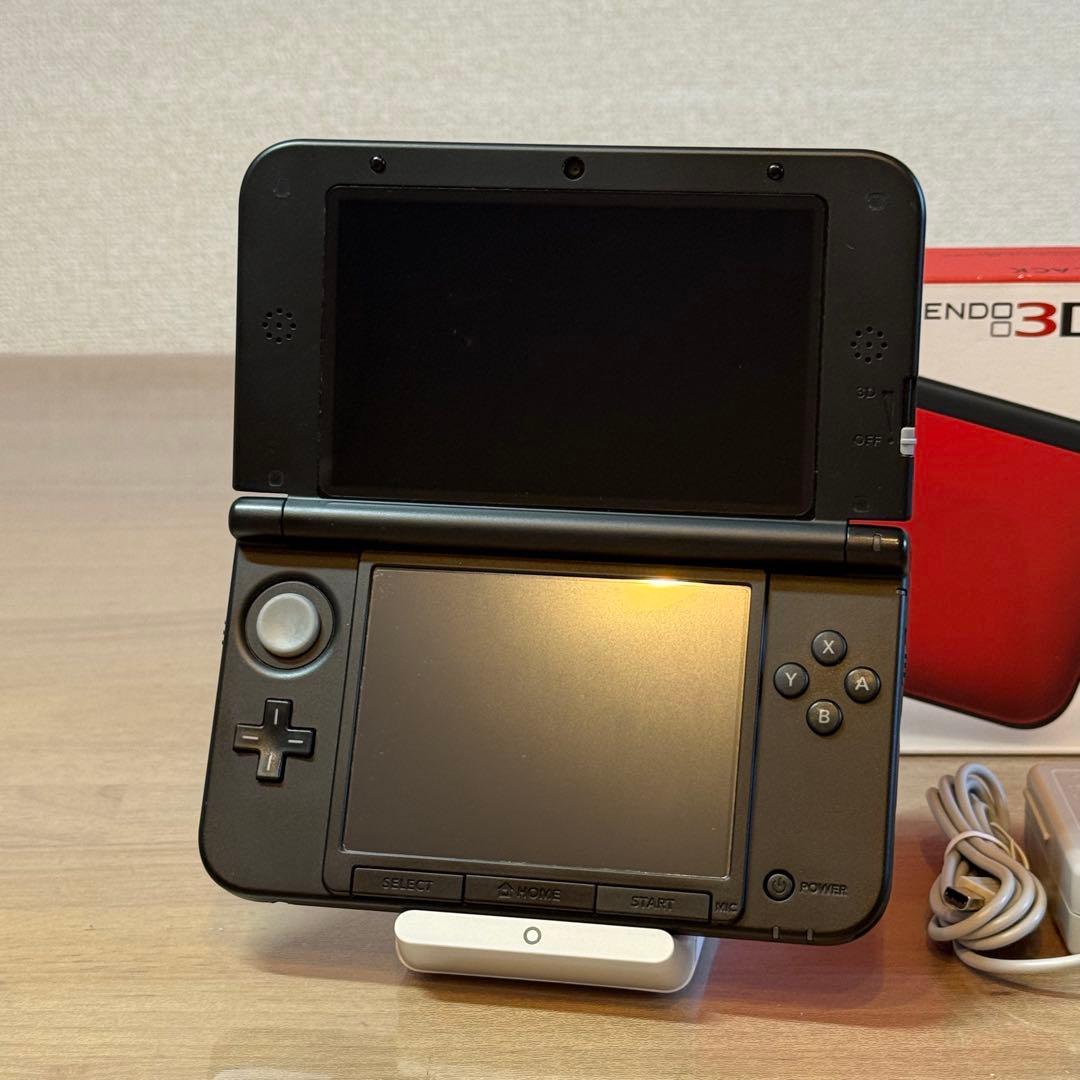 6-031 ニンテンドー3DS LL レッド×ブラック 箱付き